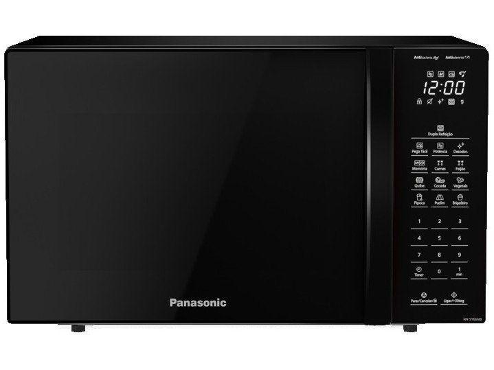 Micro-ondas Panasonic 34L Preto e Cinza - NN-ST66NBRU - Micro